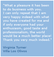 testimonial from villa los olivos